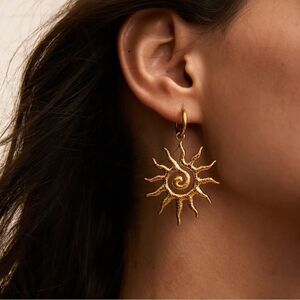 Sun hoop earrings M241